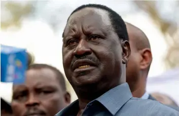  ??  ?? SIMON MAINA | AFP Raila Odinga alega que desistiu da votação “tendo em conta o interesse do povo do Quénia”