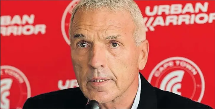  ?? Isithombe: FACEBOOK ?? U-ERNST Middendorp umqeqeshi omusha wecape Town Spurs