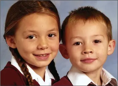  ??  ?? Killed by carbon monoxide: Christiann­e Shepherd, seven, and her brother Robert, six