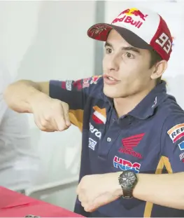  ?? GETTY ?? Marc Marquez, 22 anni, in occasione delle interviste dopo la gara di Sepang