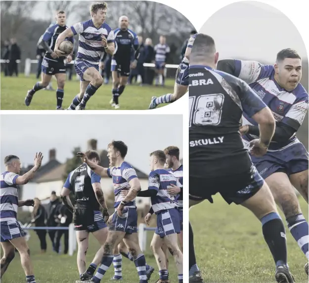  ??  ?? ALL THE ACTION: From Siddal against Ellenborou­gh
PICS: Bruce Fitzgerald