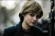  ??  ?? Emma Corrin as Lady Diana Spencer in The Crown