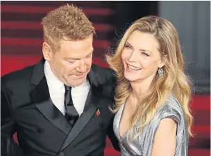  ??  ?? Star quality... Kenneth Branagh was joined by Pfeiffer for the premiere last night