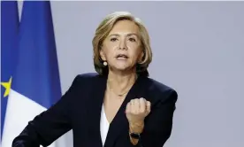  ?? Photograph: Benoît Tessier/Reuters ?? Valérie Pécresse told the audience in Paris she was willing to support building walls around parts of Europe to keep out migrants.