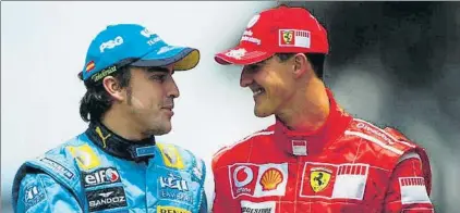  ??  ?? Fernando Alonso recuerda con admiración el legado y la forma de pilotar que tenía Michael Schumacher