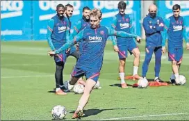  ?? FOTO: FC ?? Frenkie de Jong está convencido de las opciones del Barça en el campeonato