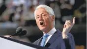  ?? CAROLYN KASTER/ASSOCIATED PRESS ?? Former President Bill Clinton speaks during the second day session of the Democratic National Convention in Philadelph­ia.
