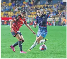  ?? IMAGO7 ?? EQUIPO. Las regias, con la victoria ante las Chivas, se afianzaron en el primer lugar del Torneo de Clausura 2024 Femenil.