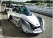  ?? NISSAN ?? Nissan’s BladeGlide­r made a run up the hill at the Goodwood Festival of Speed in England in early July.