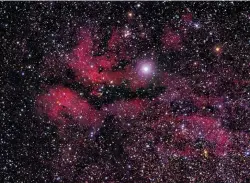  ??  ?? ▲ Nebulosity near Sadr, as imaged by the Horizon 72ED and a Canon 300D, with a stack of 119 x 60” exposures at ISO 1600