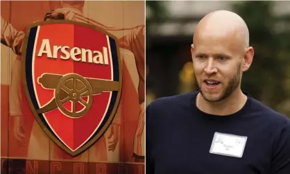  ?? Composite: Getty Images ?? Daniel Ek, pictured in 2019, said he had been an Arsenal fan since he was eight.