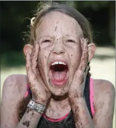  ??  ?? Elodie Saurge from Dublin pictured after finishing Hell and Back Junior in Killrudder­y Estate.