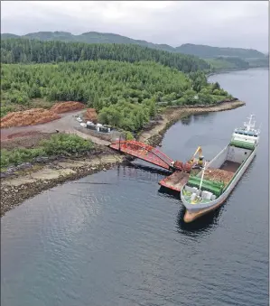  ?? JST Services. Photograph: ?? An aerial view of the ‘in forest’ shipping facility at Ardcastle.