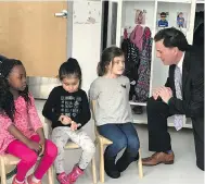  ?? Supplied photo ?? The Honourable Gordon Wyant, Minister of Education, visits a classroom in one of Saskatchew­an’s 27 school divisions.