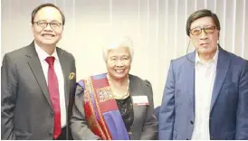  ??  ?? Aniceto Sobrepeña, Department of Education secretary Leonor Briones and Metrobank Group chairman George S.K. Ty