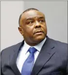  ?? MICHAEL KOOREN/AFP ?? Former Congolese Vice President JeanPierre Bemba sits in the courtroom of the Internatio­nal Criminal Court in The Hague in 2016.