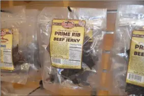  ?? LAUREN HALLIGAN - MEDIANEWS GROUP ?? Prime rib flavored beef jerky is a popular seller at Beef Jerky Outlet.