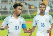  ?? SAMIR JANA/HT PHOTO ?? England striker Angel Gomes opened the scoring.