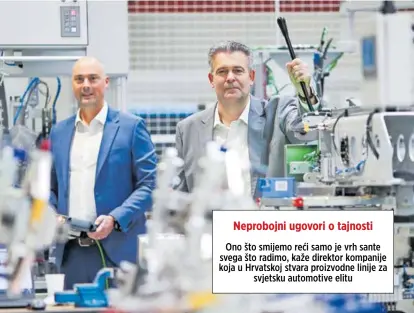  ?? SLAVKO MIDŽOR/PIXSELL ?? Direktor PIA Automation Croatije Matjaž Žižmond i COO Marin Bilandžija za Poslovni dnevnik otkrivaju kako se u Hrvatskoj razvila ta kompanija koja je većini prošla ‘ispod radara’