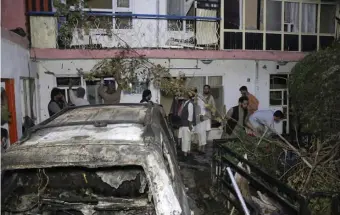  ?? Ap FILe ?? LETHAL MISTAKE: Damage from a drone strike is seen last month in Kabul, Afghanista­n. The Pentagon now says civilians, including seven children, were killed in the attack.