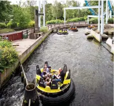  ??  ?? School trip horror: The Splash Canyon ride at Drayton Manor theme park, left, where 11-year-old Evha Jannath was killed