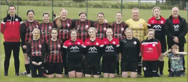  ?? ?? The Senior Ladies who played against Kinsale, with their mentors.