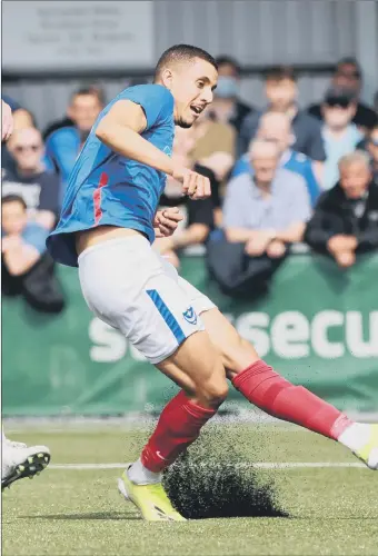  ?? Picture: Paul Collins ?? MYSTIQUE
Gassan Ahadme in action for Pompey against the Hawks.