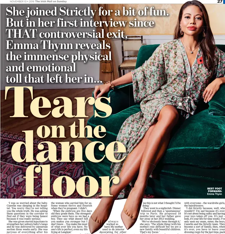  ??  ?? Best foot forward: Emma Thynn