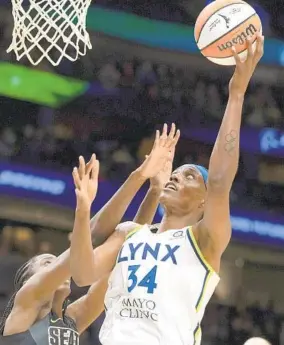  ?? STEPHEN BRASHEAR AP ?? Minnesota Lynx center Sylvia Fowles (34) might be the best center in WNBA history.