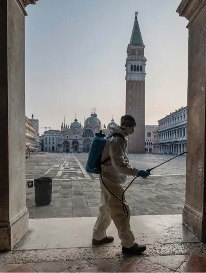  ??  ?? Venice, Italy, March 11, 2020. © Stefano Mazzola / Awakening / Getty Images