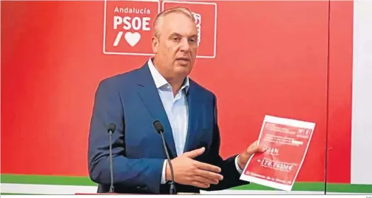  ?? D.P. ?? El secretario general del PSOE gaditano y presidente de Diputación, Juan Carlos Ruiz Boix.