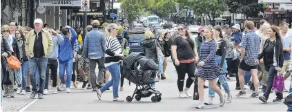  ?? PHOTO: ODT FILES ?? Plans to create more Barnes Dance crossings in Dunedin will make negotiatin­g the city by car more difficult.