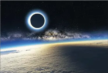  ?? Picture: Nasa ?? CROWD-PULLER: The eclipse seen from space. The next one stretching across the US is set for 2045.