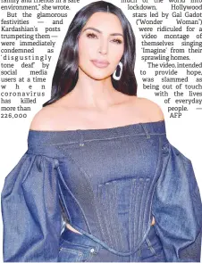  ?? — AFP file photo ?? In this file photo taken on Nov 6, 2019 Kardashian attends the WSJ Magazine 2019 Innovator Awards at MOMA in New York City.