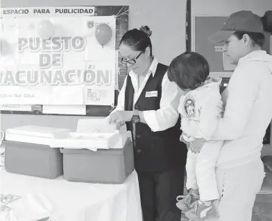  ?? /ARCHIVO: EL SOL DE TLAXCALA ?? Los padres
deben completar la Cartilla de Vacunación para menores