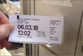  ??  ?? The pay parking machines were still giving out tickets the day after payment was suspended.