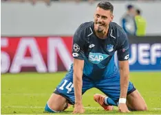  ?? Foto: Thorsten Wagner, Witters ?? Ernüchtern­d: Sandro Wagner und seiner TSG Hoffenheim droht schon das Aus in der Champions League, bevor diese begonnen hat.