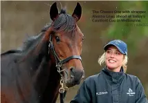  ?? GETTY IMAGES ?? The Chosen One with strapper Aleisha Legg ahead of today’s Caulfield Cup in Melbourne.