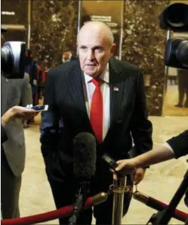  ?? ASSOCIATED PRESS ?? Former New York City Mayor Rudy Giuliani, once known as “America’s Mayor” and hailed for helping unite a wounded city, has become the face of President Donald Trump’s aggressive new legal team.