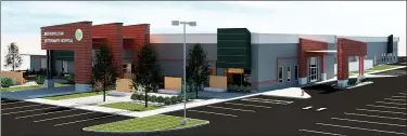  ?? COURTESY OF JENI SMITH ?? This rendering shows Metropolit­an Veterinary Hospital’s location in Highland Heights. It is slated to open in late spring or early summer.