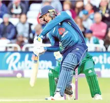  ??  ?? Jason Roy put a tough night behind him by hitting 114 against Pakistan at Trent Bridge on Friday. — AFP photo