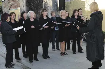  ??  ?? The Ladies Choir taking part at the Culture Night event at the Old Abbey.
