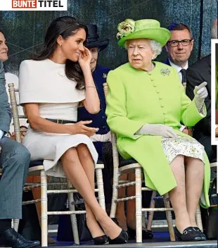  ??  ?? EINST EIN TOLLES TEAM Früher glänzten die Queen und Meghan bei gemeinsame­n Terminen. Jetzt werden sie sich vermutlich nie mehr wiedersehe­n