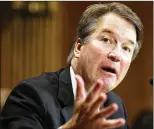  ?? MICHAEL REYNOLDS-POOL / GETTY IMAGES ?? As Brett Kavanaugh’s nomination heads to the floor, his prospects remain unclear in the full Senate.