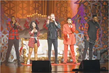  ?? DIA DIPASUPIL/GETTY IMAGES ?? Pentatonix, from left, Matt Sallee, Kirstin Maldonado, Scott Hoying, Mitch Grassi and Kevin Olusola will perform at Allentown’s PPL Center.