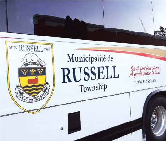  ?? —photo fournie ?? L’avenir du système de transport de la municipali­té de Russell sera évalué d’ici le début de la nouvelle année. En effet, une subvention d’un montant de 25 000 $ sera utilisée pour compléter une étude de faisabilit­é ayant pour but d’analyser les coûts...