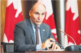  ?? SEAN KILPATRICK THE CANADIAN PRESS FILE PHOTO ?? The office of Health Minister Jean-Yves Duclos said it recognizes that many of the expert panel’s recommenda­tions fall within areas of provincial jurisdicti­on, and that “continued collaborat­ion” with provinces and medical regulatory bodies on MAID will be important.