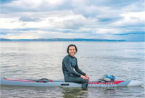  ?? ?? WET AN EFFORT: Caorann Fosbrooke is taking on the gruelling challenge to support surf therapy charities.