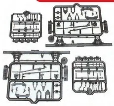  ?? ?? Underframe parts are comprehens­ive, allowing quite a detailed model to be constructe­d. The sprues include a choice of axle box details and there will be useful spare parts left over due to the balance of parts on the sprues.