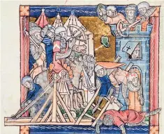  ??  ?? King Arthur’s enemy Mordred besieging the Tower of London, from a Flemish manuscript